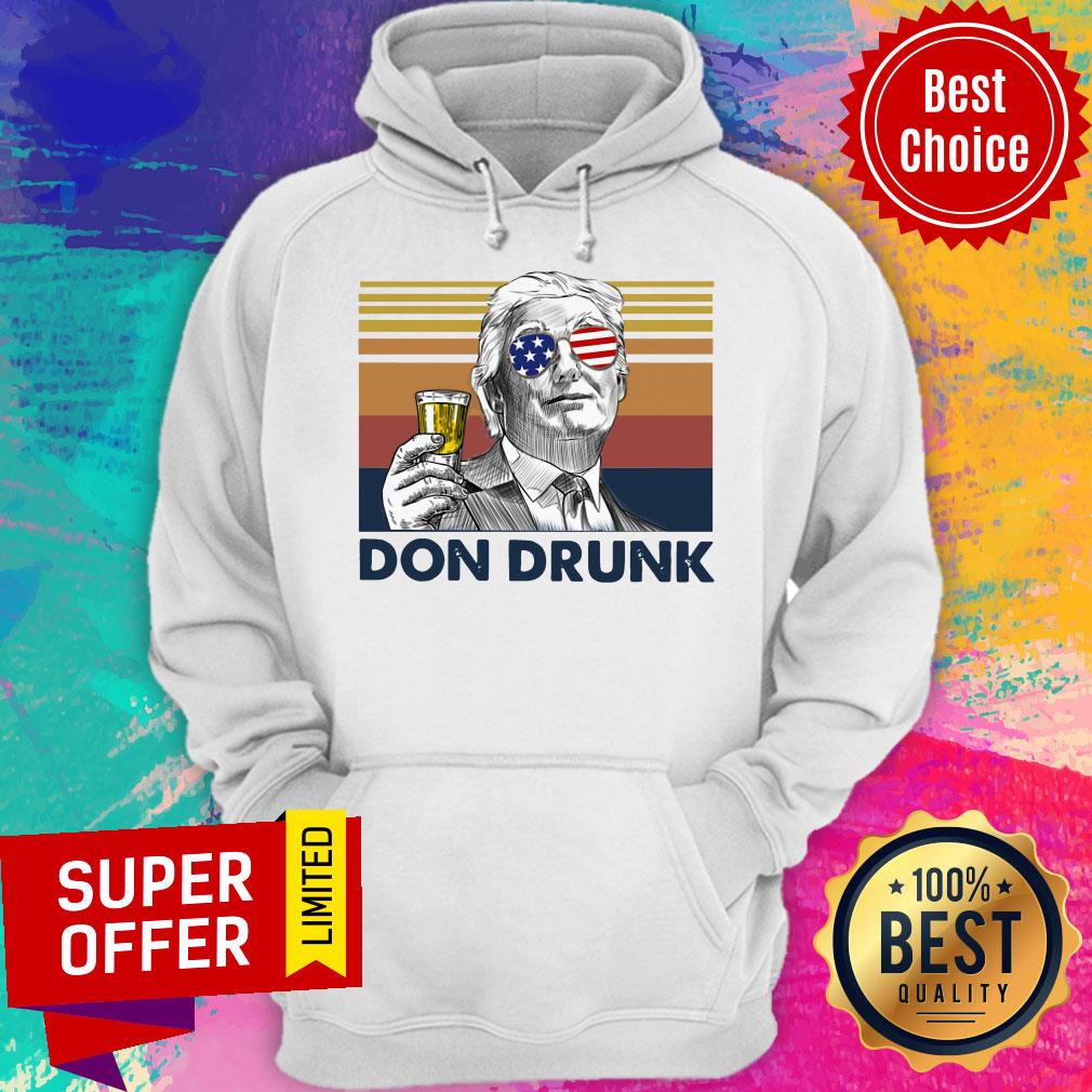 Nice Donald Trump Don Drunk Drink Beer The 4th 4th Of July Vintage Shirt