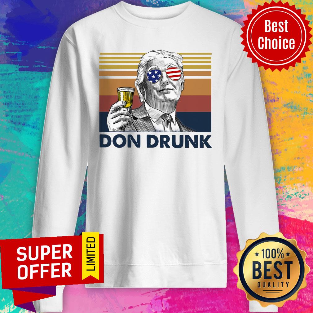 Nice Donald Trump Don Drunk Drink Beer The 4th 4th Of July Vintage Shirt