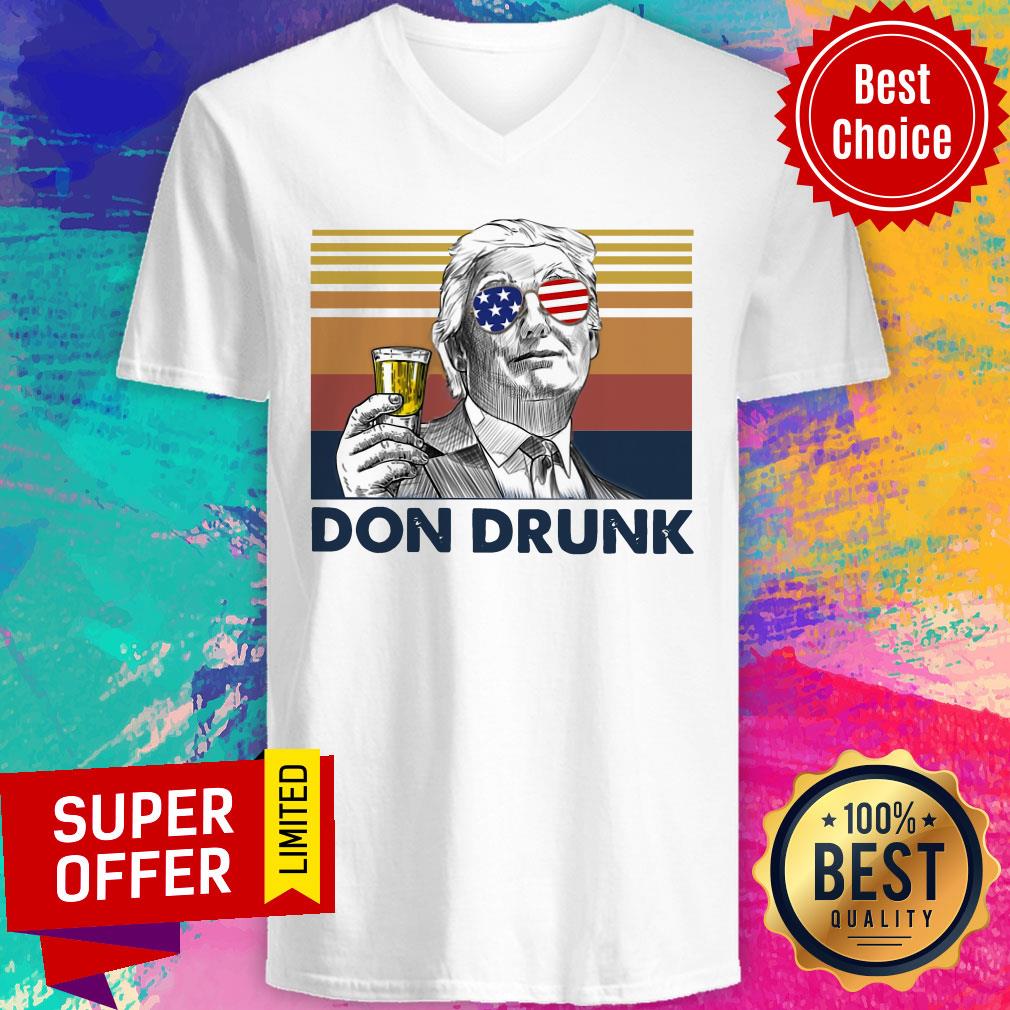 Nice Donald Trump Don Drunk Drink Beer The 4th 4th Of July Vintage Shirt