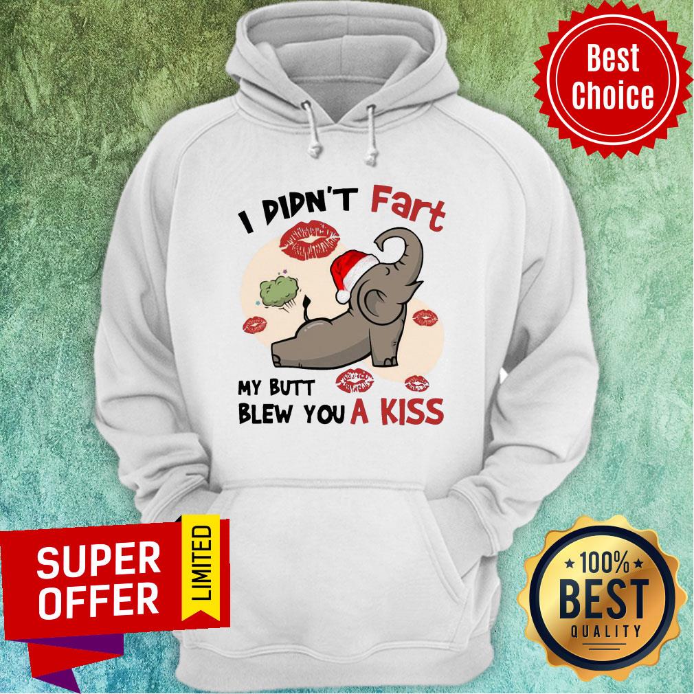 Nice Elephant Santa I Đin’t Fart My Butt Blew You A Kis Christmas Shirt