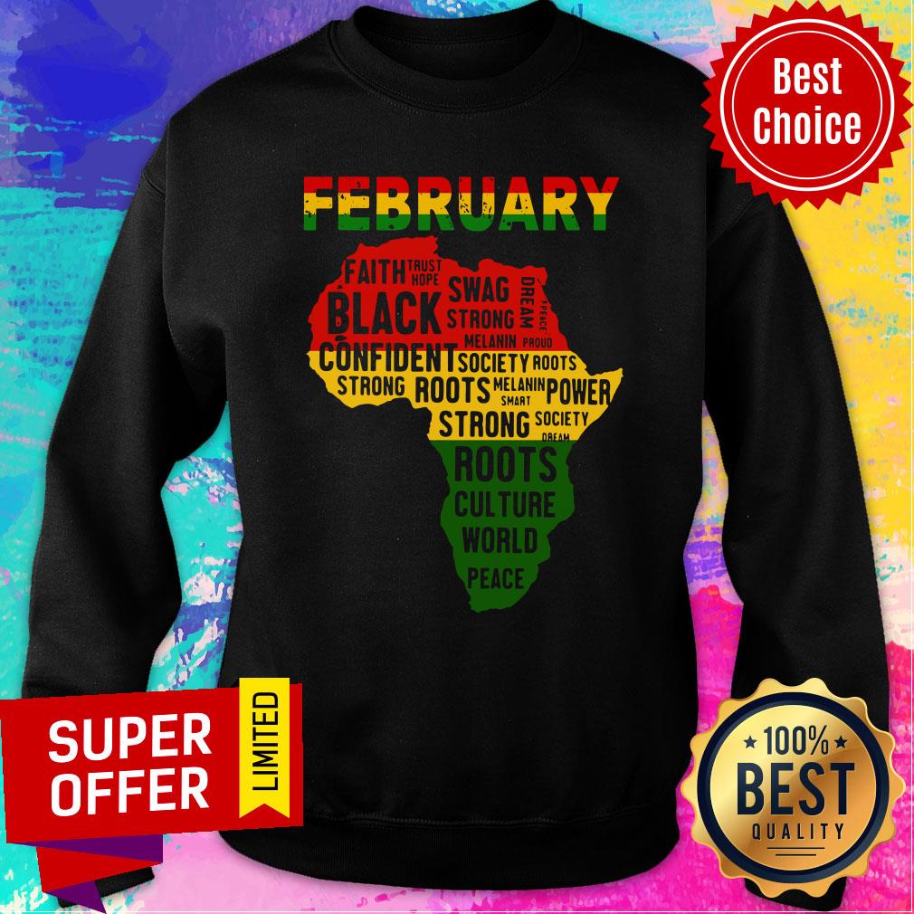 Nice February Faith Trust Hope Black Confident Shirt