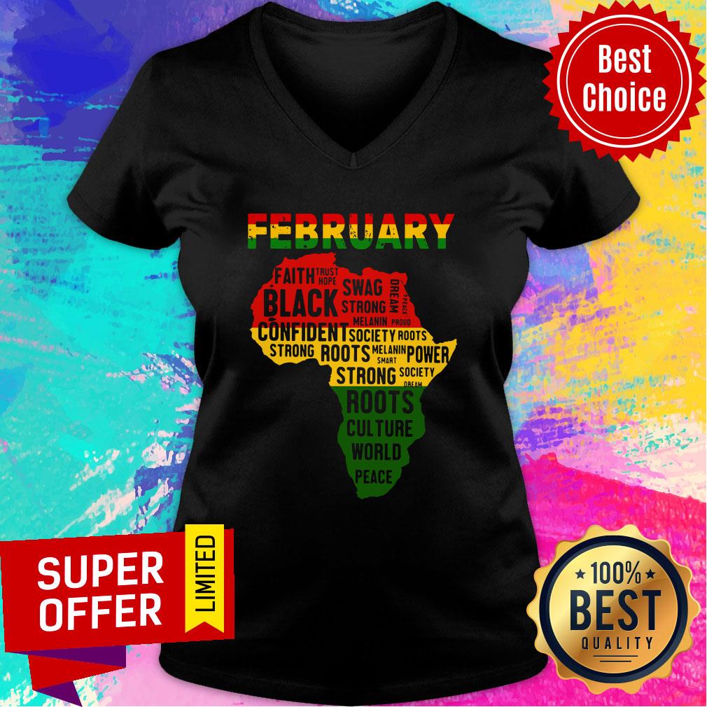 Nice February Faith Trust Hope Black Confident Shirt