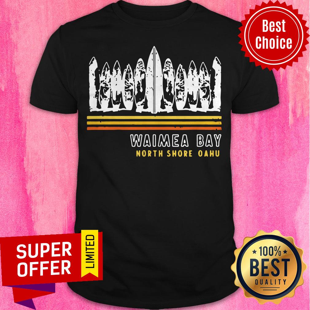 Nice Hawaii Waimea Bay Surfing Retro Hawaiian Shirt