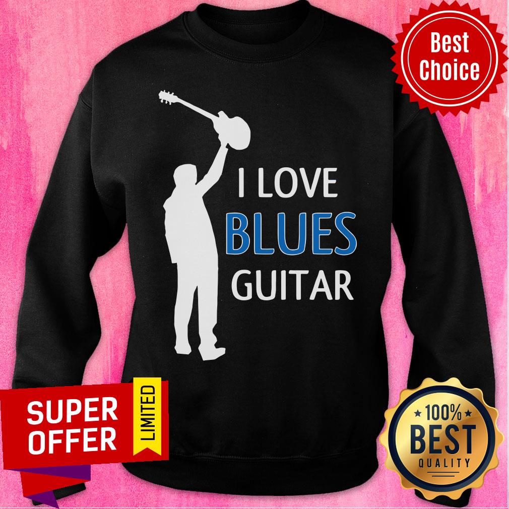 Nice I Love Blues Guitar Shirt
