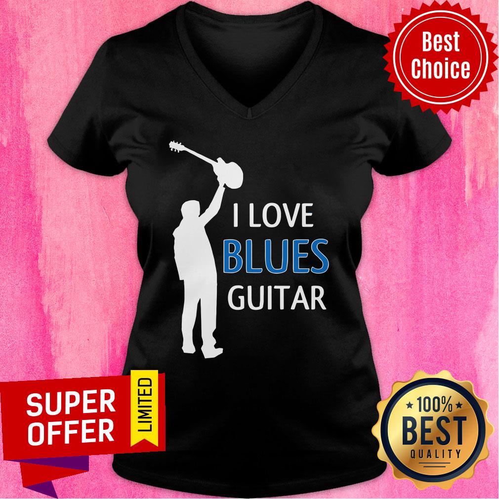 Nice I Love Blues Guitar Shirt