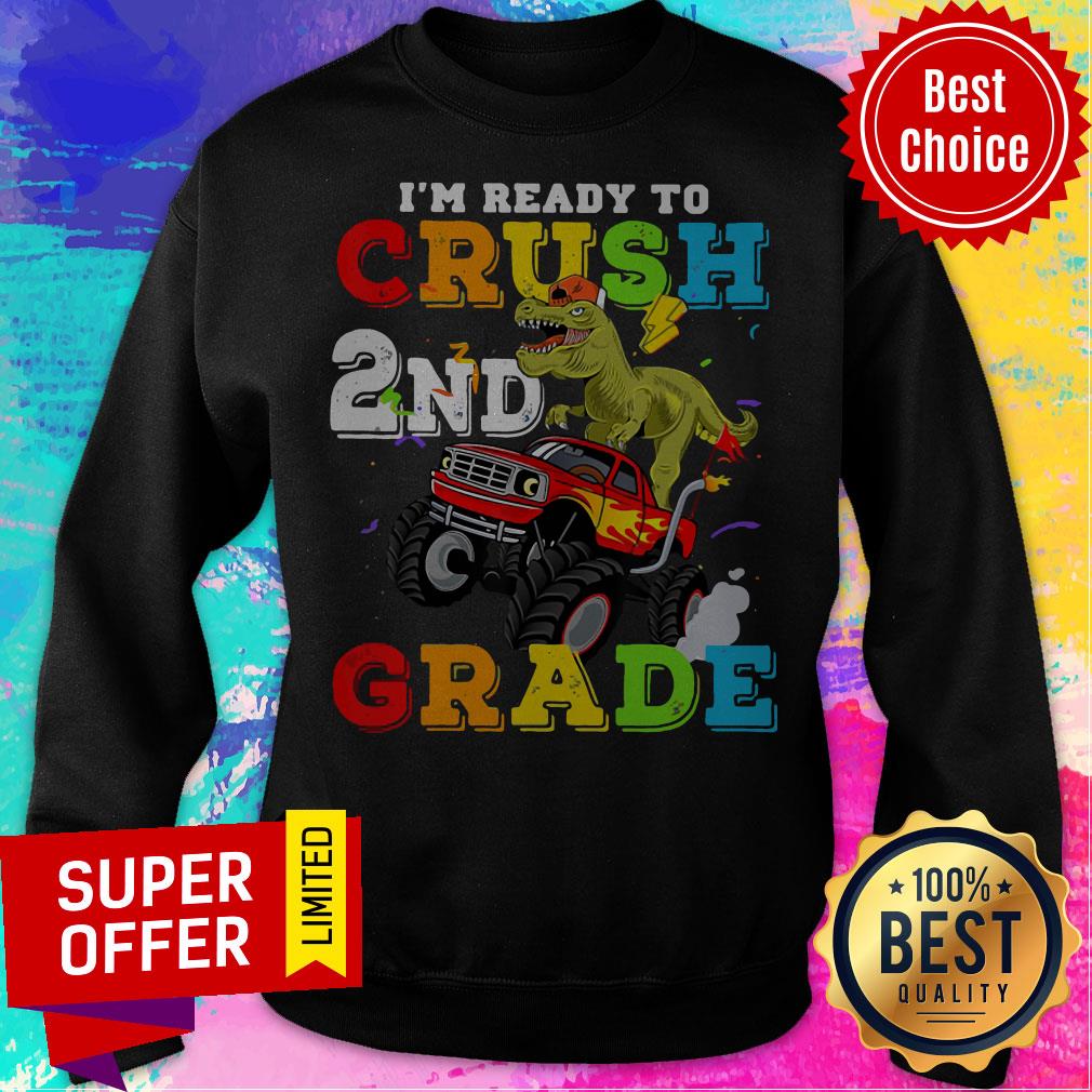 Nice I’m Ready To Crush 2nd Grade Monster Truck Back Shirt