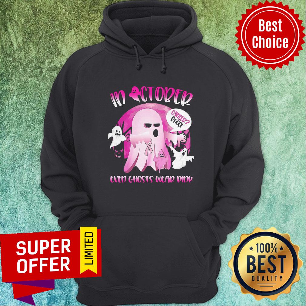 Nice In October We Wear Pink Ghost Boo Breast Cancer Shirt