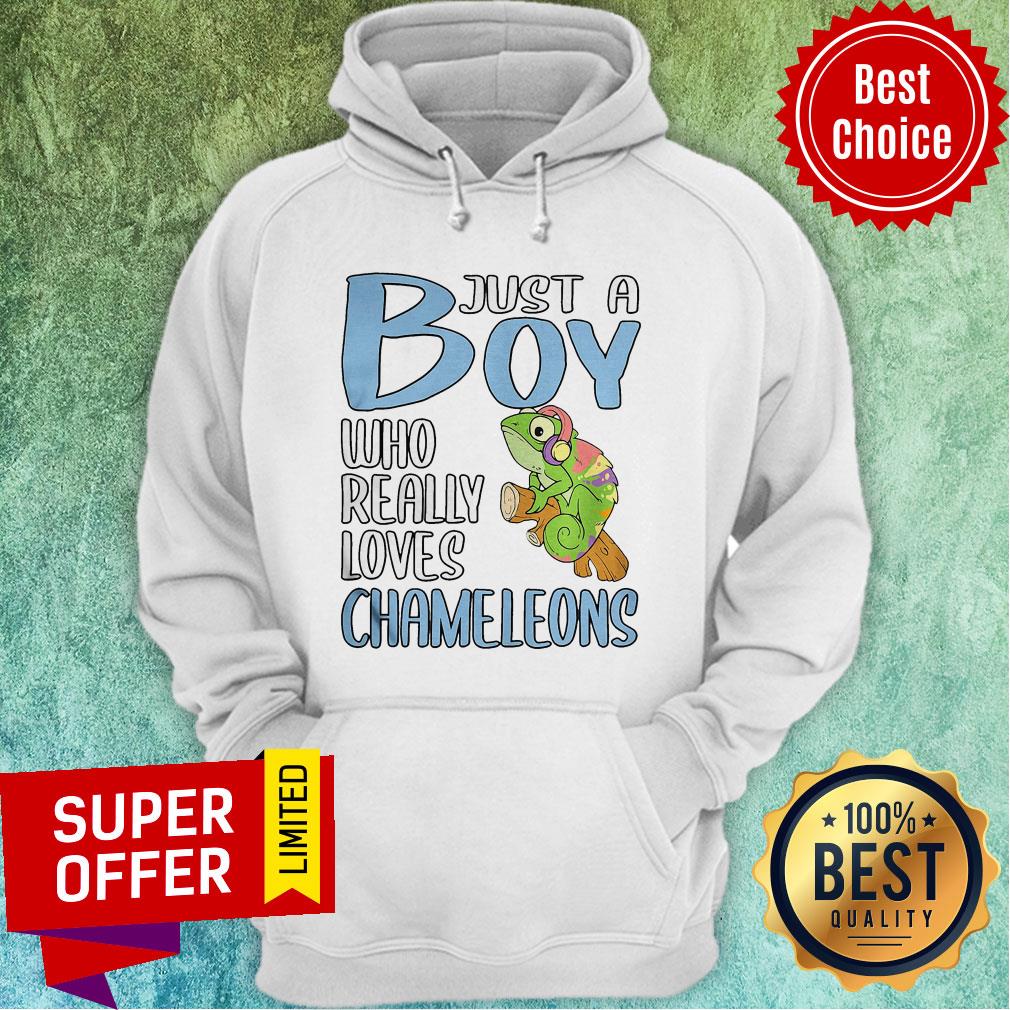 Nice Just A Boy Who Really Loves Chameleons Shirt
