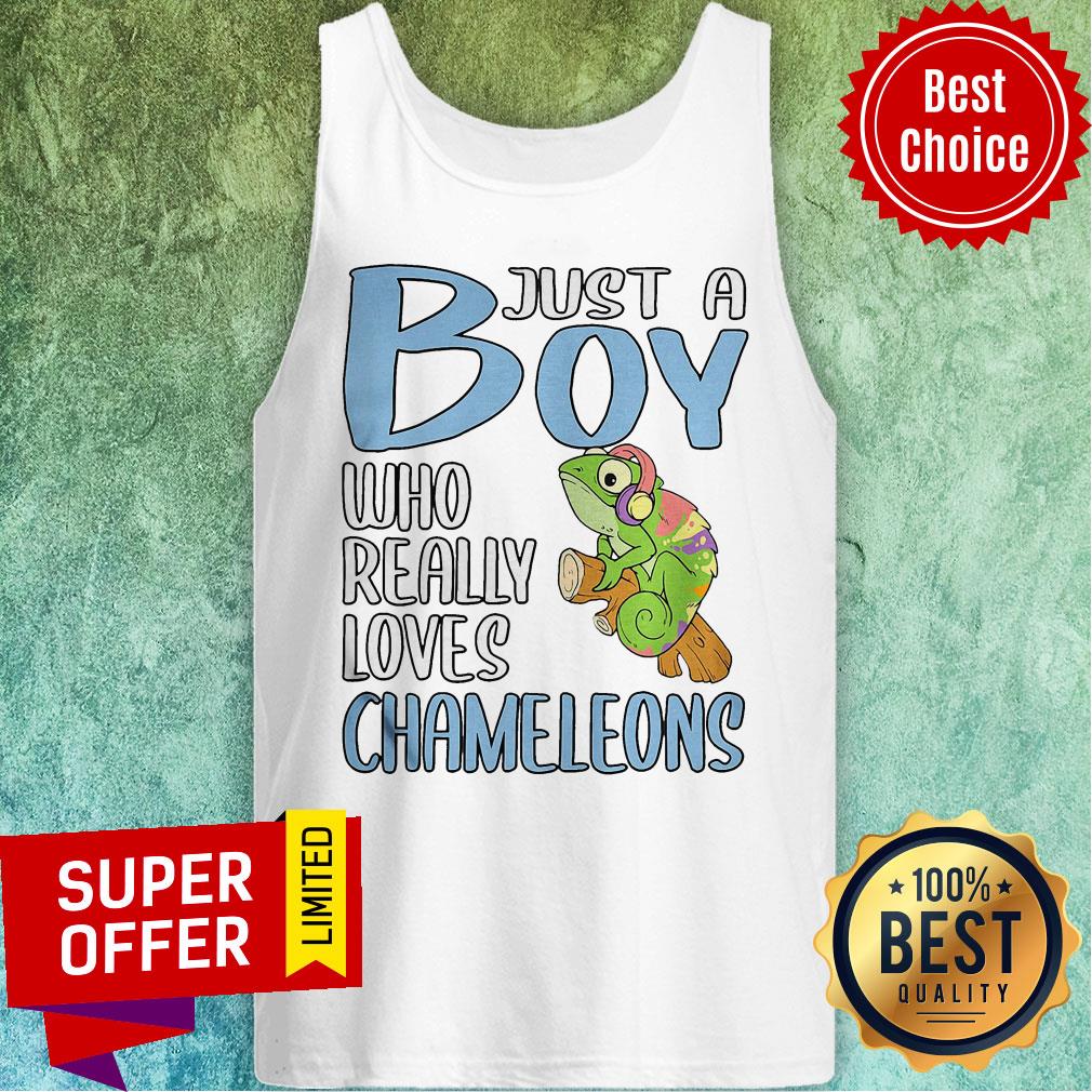 Nice Just A Boy Who Really Loves Chameleons Shirt