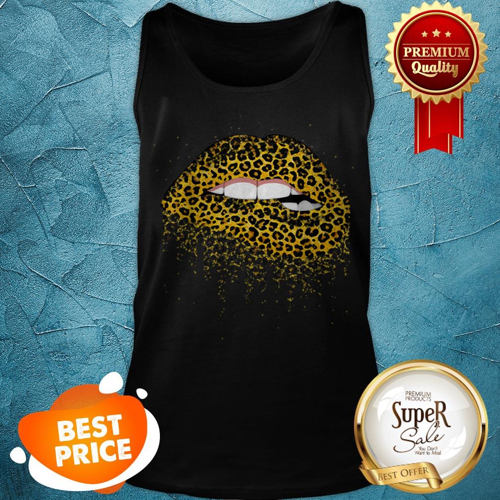 Nice Leopard Lips Printed Tee Women Mother Girlfriend Gifts Shirt