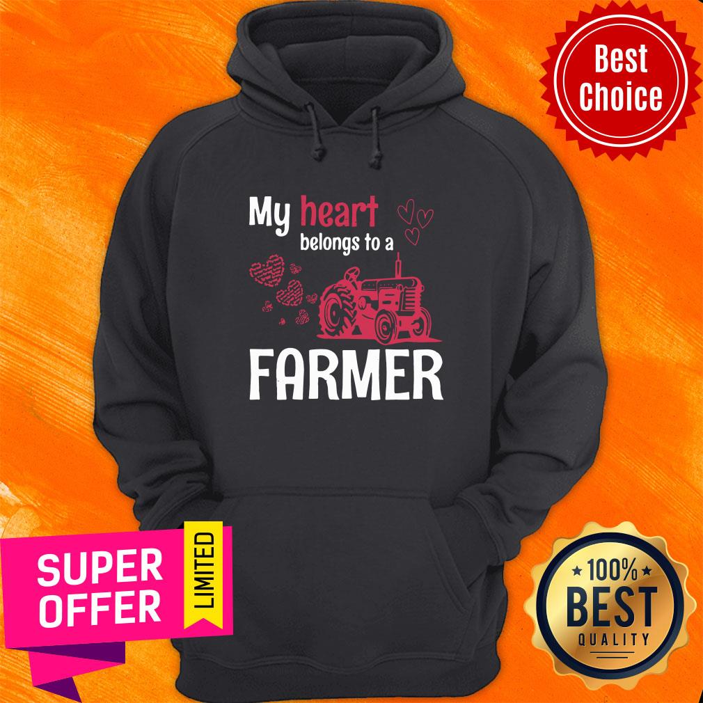Nice My Heart Belongs To A Farmer Shirt