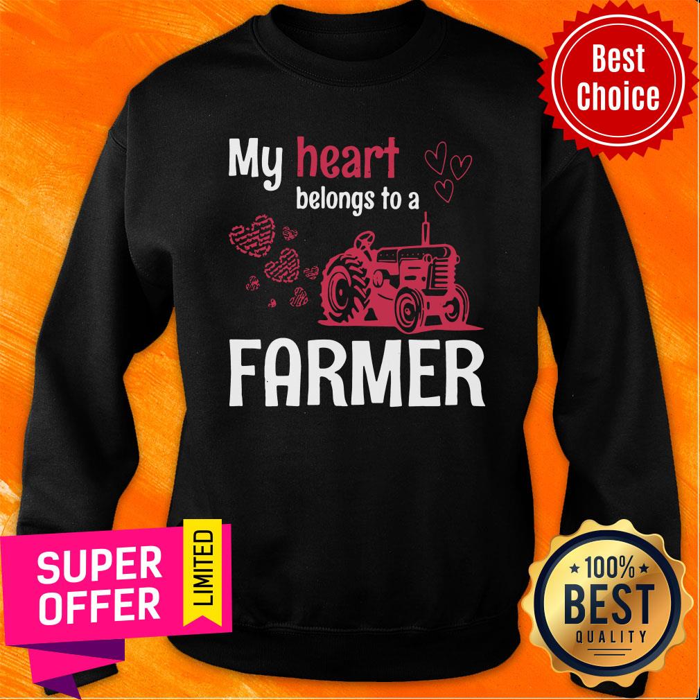 Nice My Heart Belongs To A Farmer Shirt
