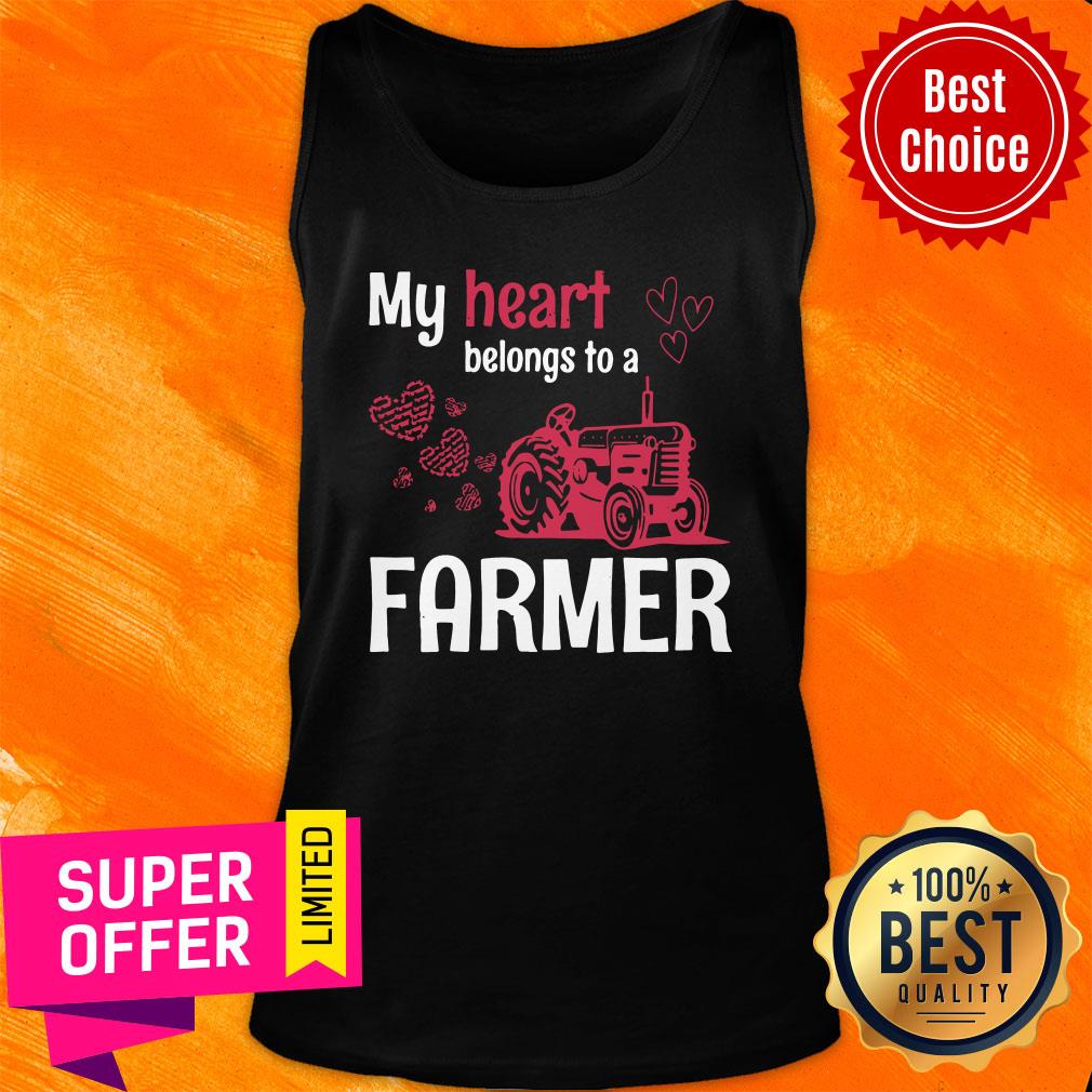 Nice My Heart Belongs To A Farmer Shirt