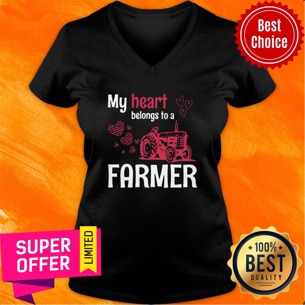 Nice My Heart Belongs To A Farmer Shirt