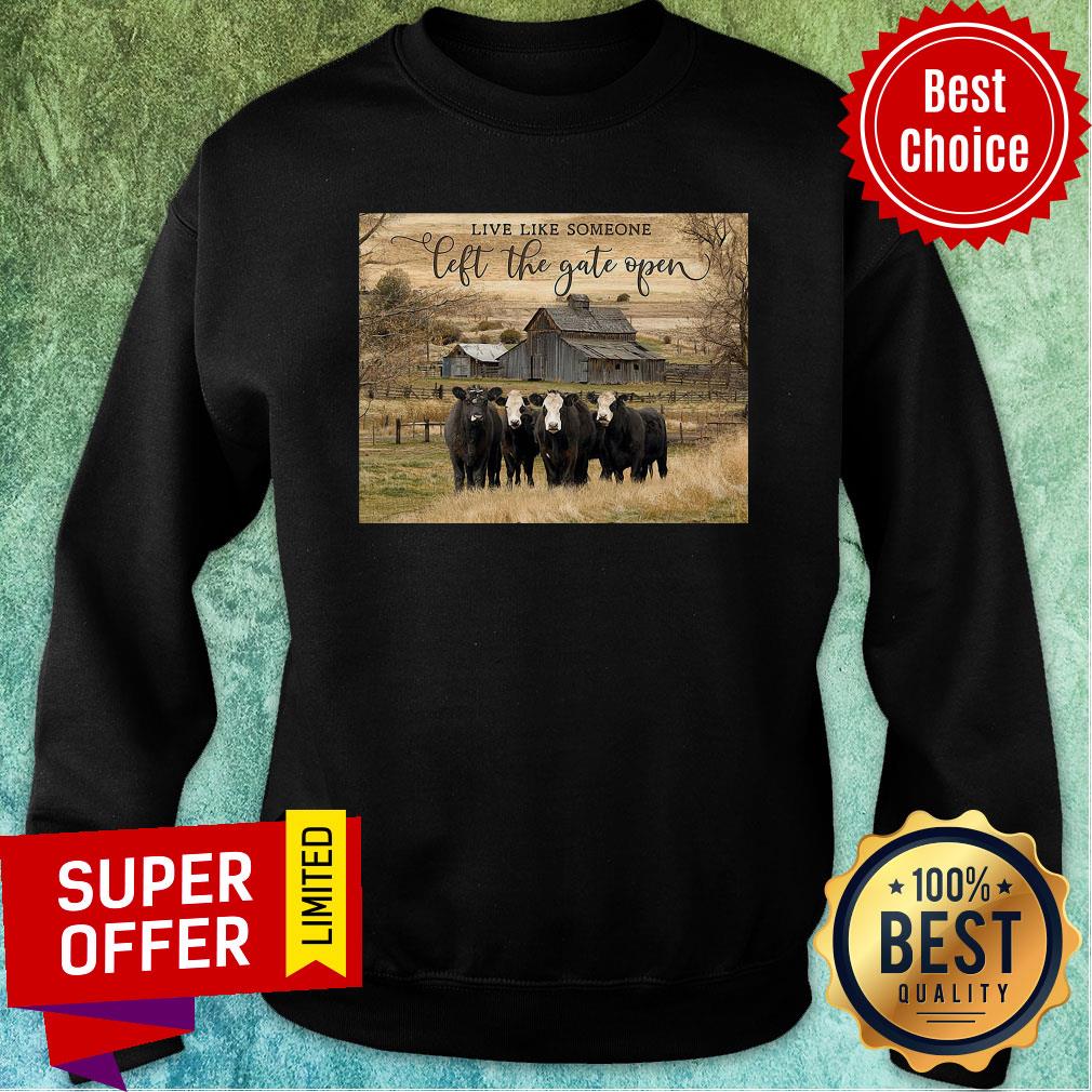 Nice Ohcanvas Live Like Someone Left The Gate Open Cows Shirt