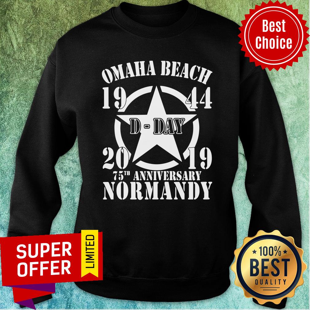 Nice Omaha Beach D-Day 1944-2019 Star 75th Anniversary Normandy Shirt