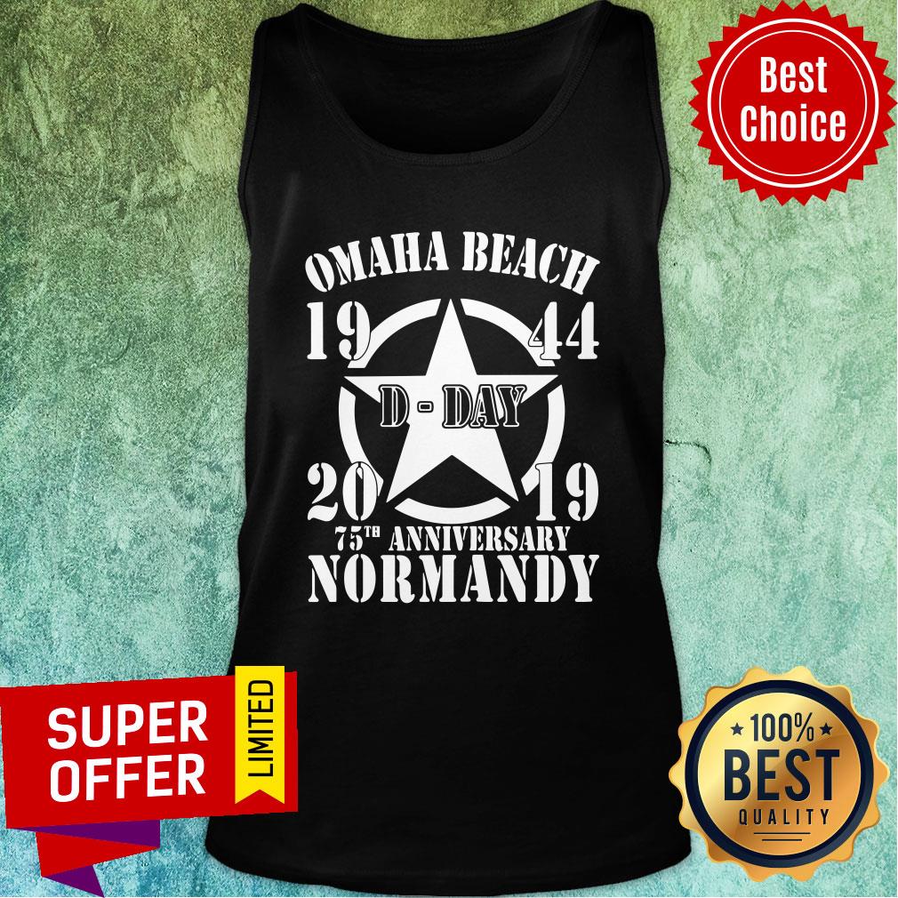 Nice Omaha Beach D-Day 1944-2019 Star 75th Anniversary Normandy Shirt