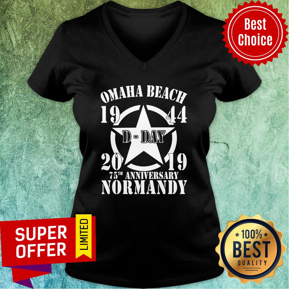 Nice Omaha Beach D-Day 1944-2019 Star 75th Anniversary Normandy Shirt