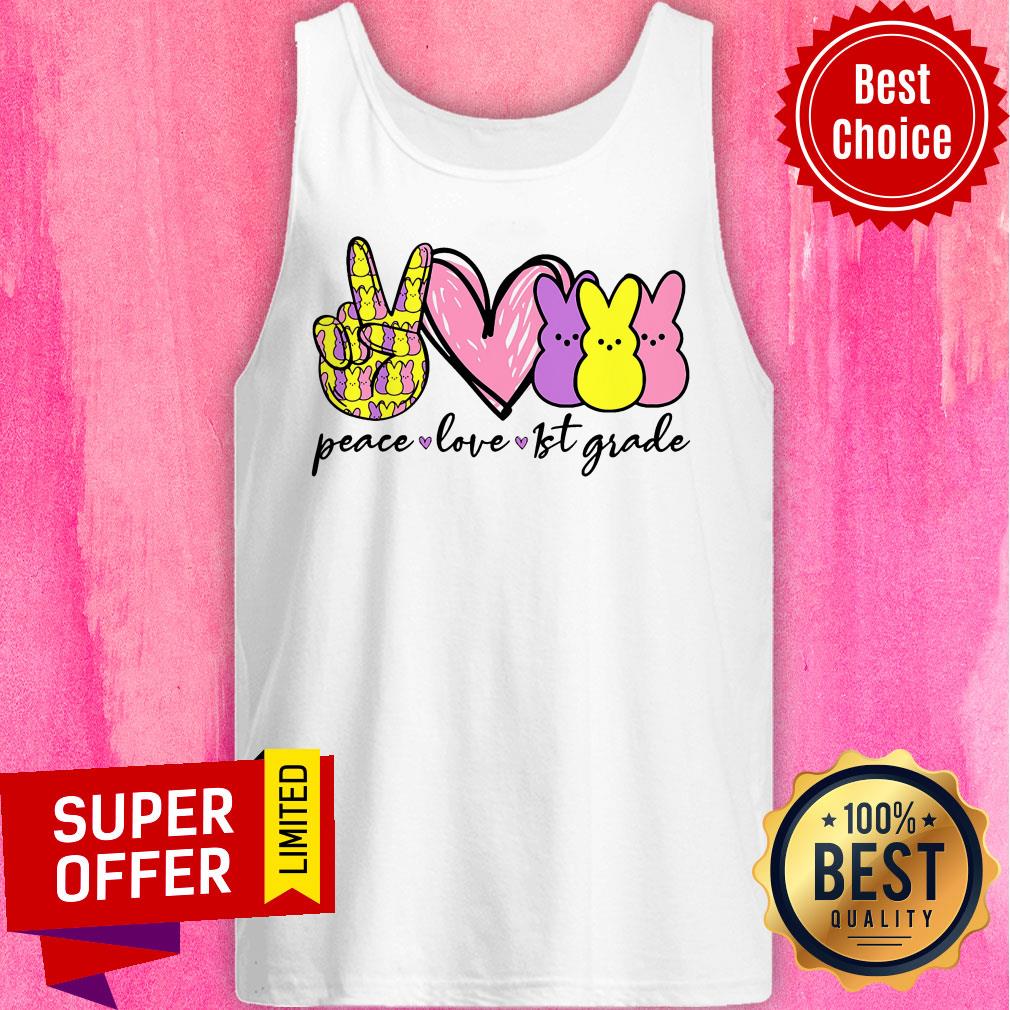 Nice Peace Love 1st Grade Shirt