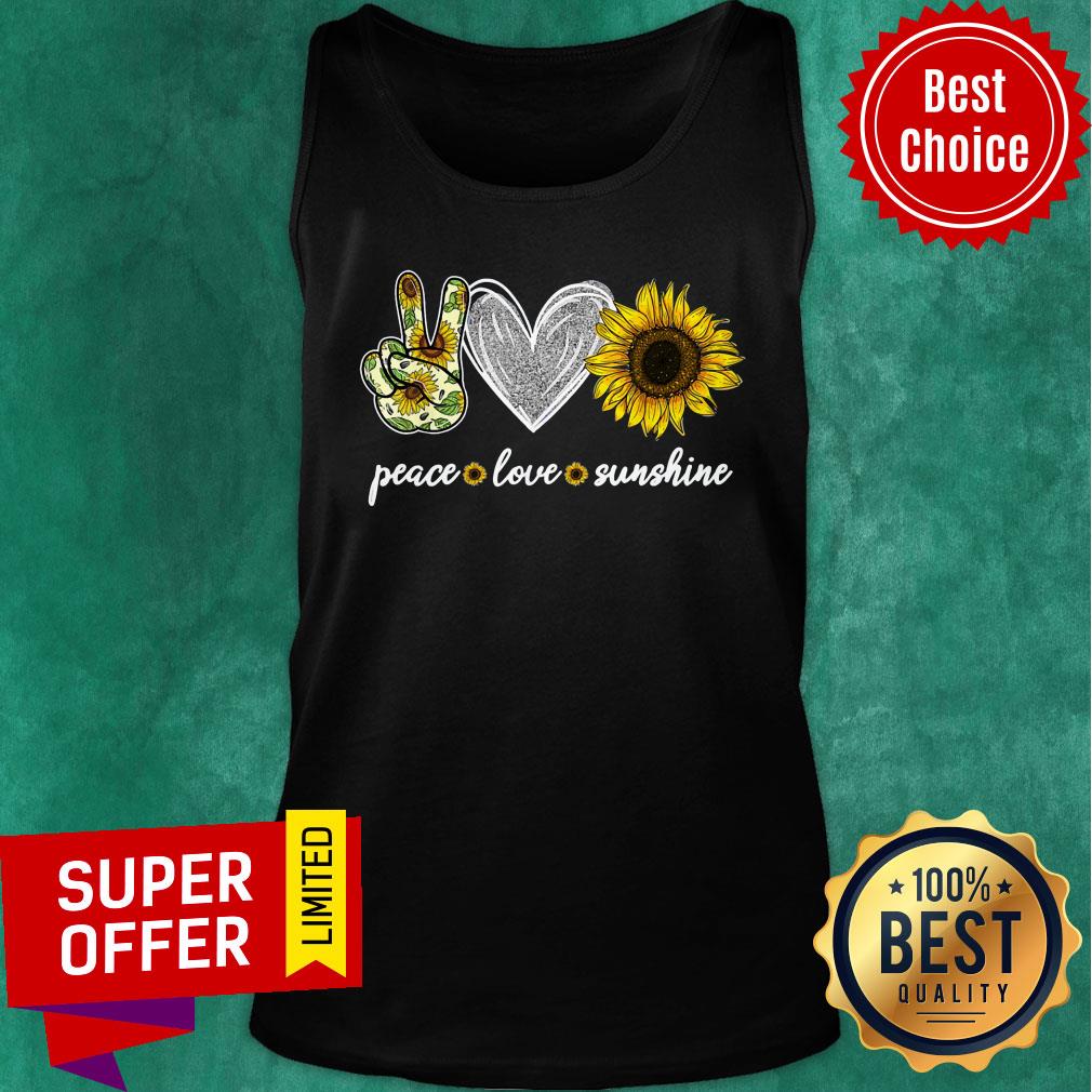 Nice Peace Love Sunshine Sunflower Shirt