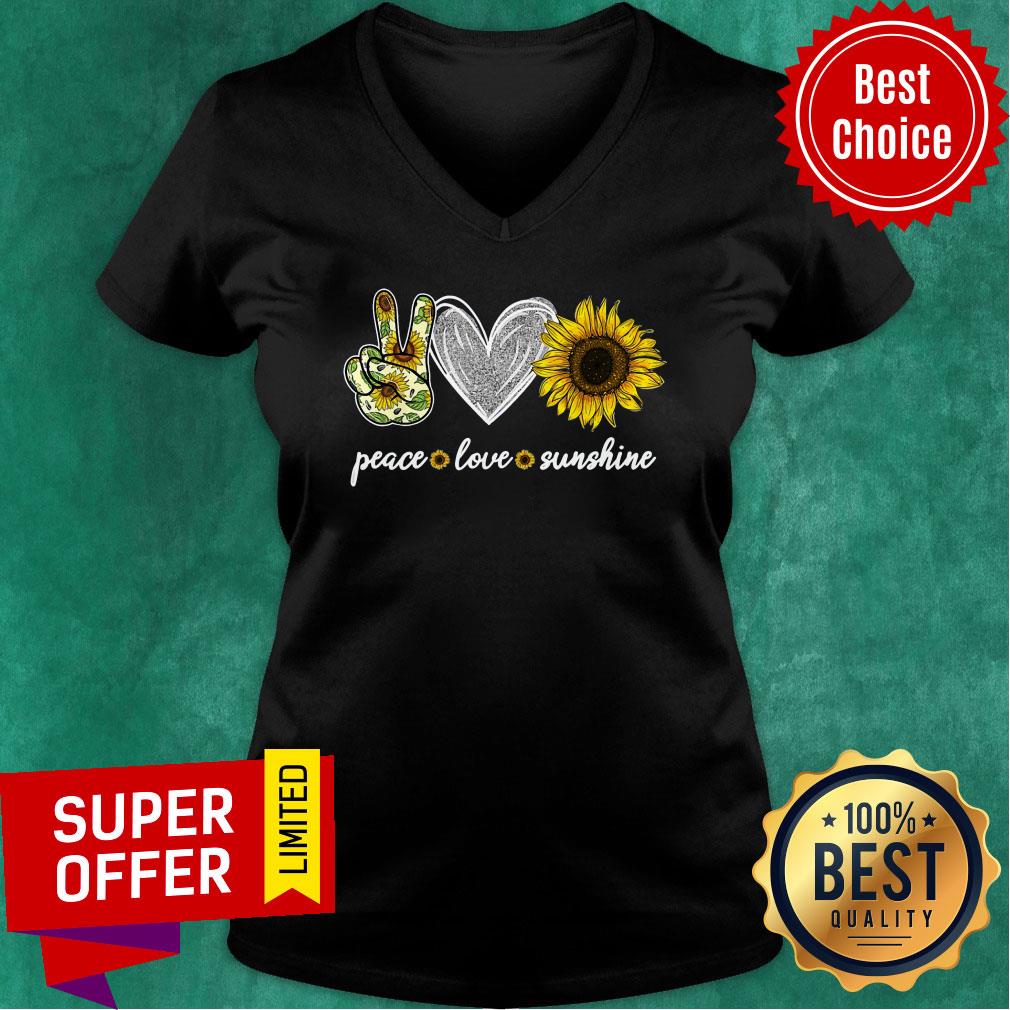 Nice Peace Love Sunshine Sunflower Shirt