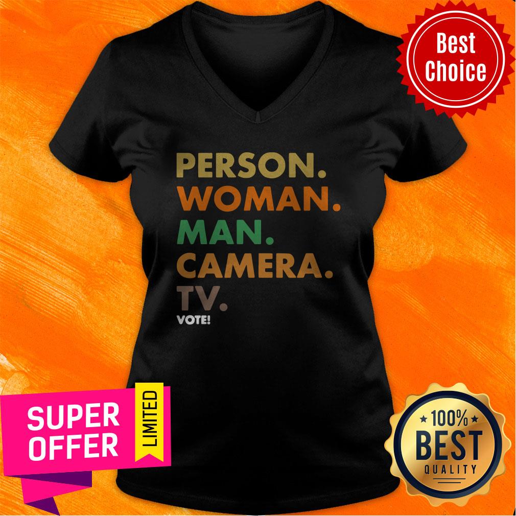 Nice Person Woman Man Camera TV Vote Retro Cognitive 45 Shirt