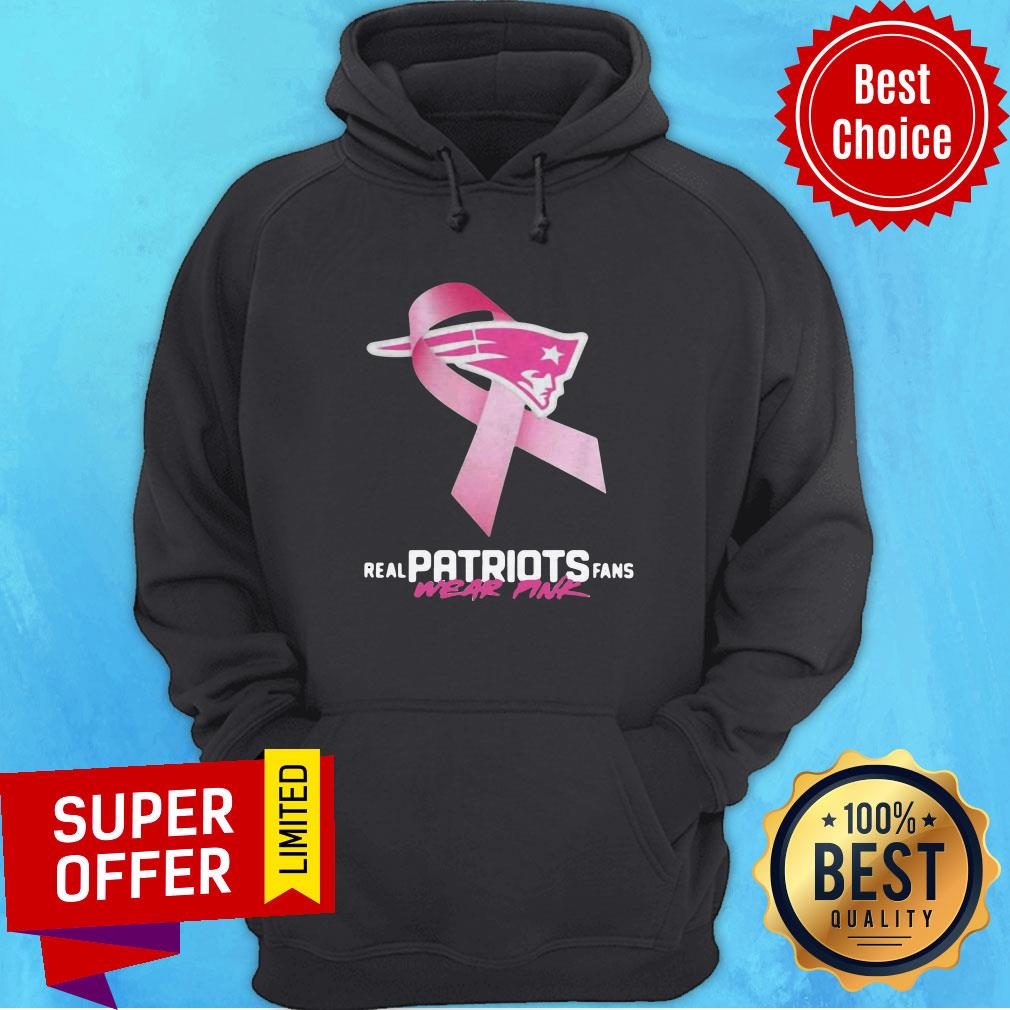 Nice Real Patriots Fans Wear Pink Logo Cancer Awareness Shirt