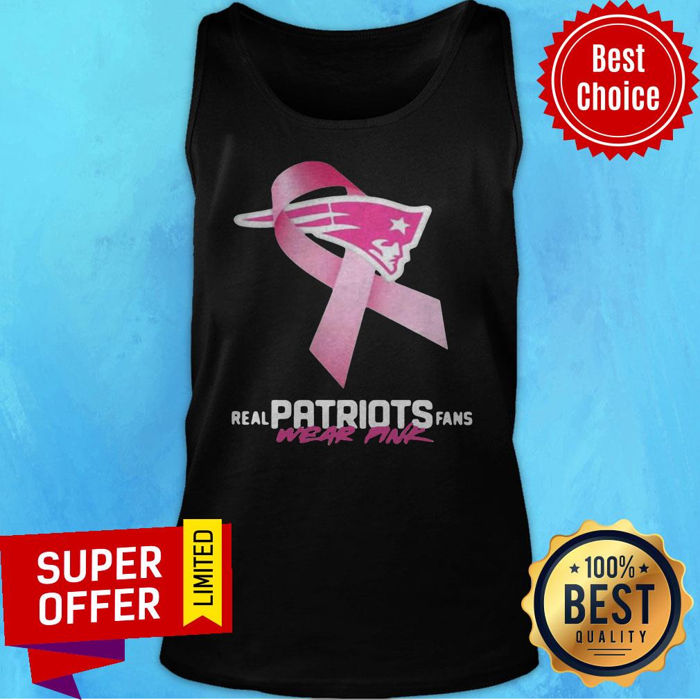 Nice Real Patriots Fans Wear Pink Logo Cancer Awareness Shirt