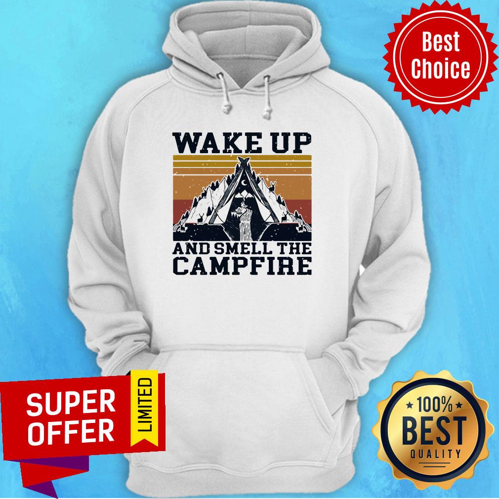 Nice Retro Navy Wake Up And Smell The Campfire Vintage Shirt