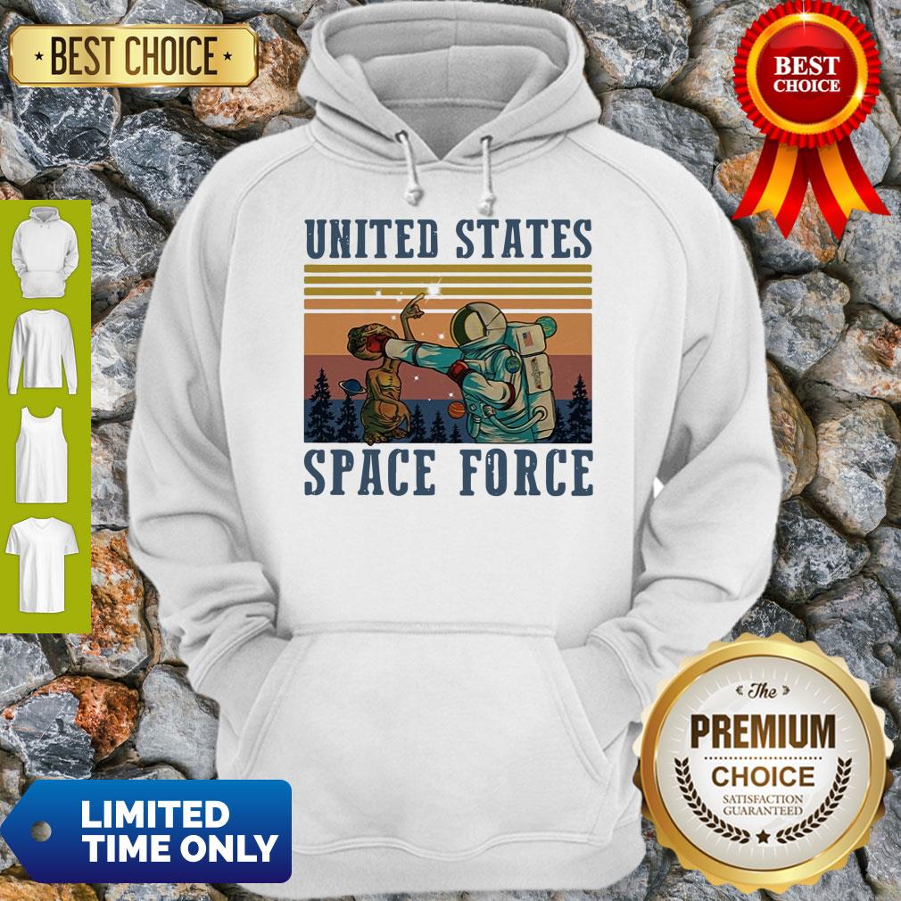 Nice Retro Vintage United States Space Force Punch The Alien Shirt