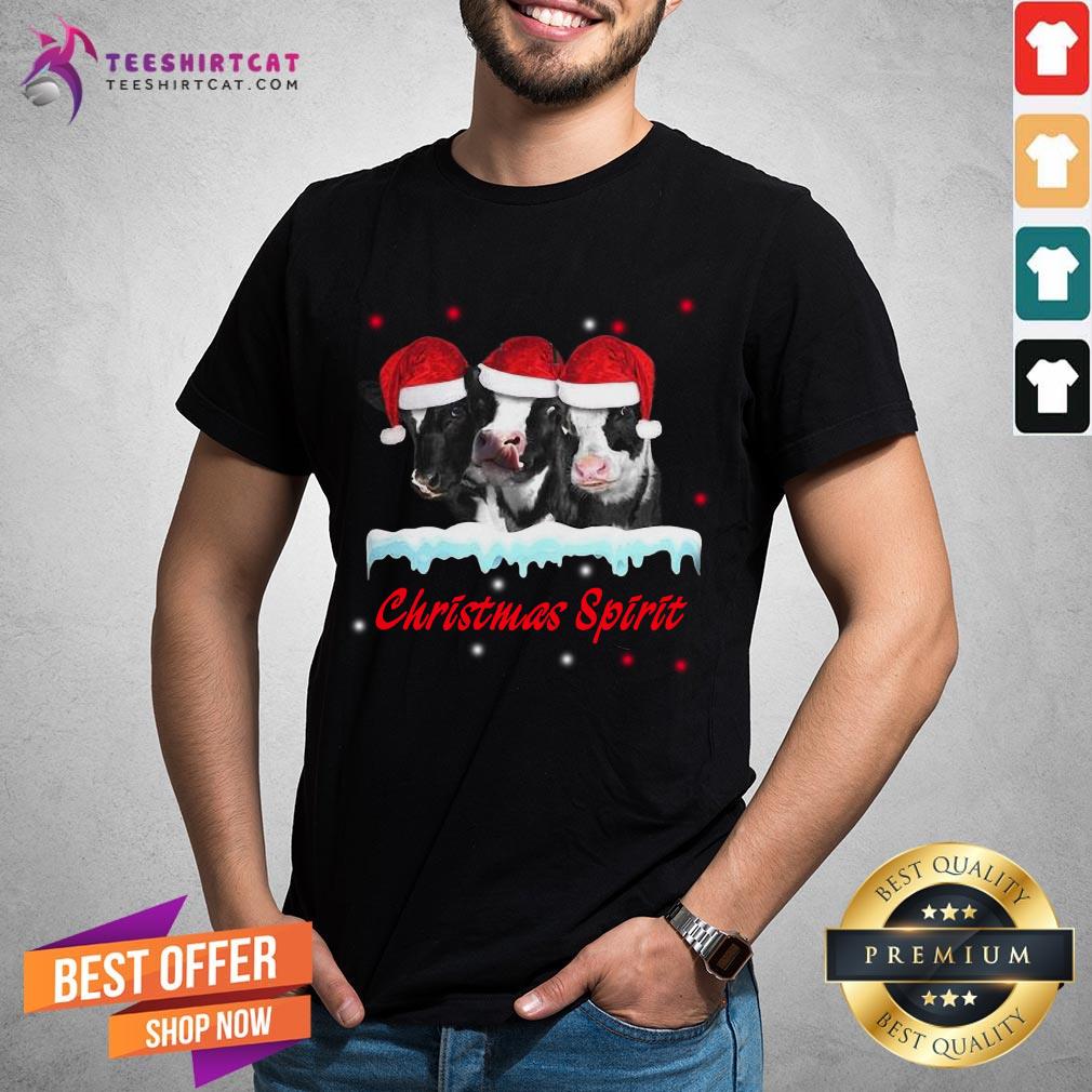 Nice Santa Cows Christmas Spirit Shirt