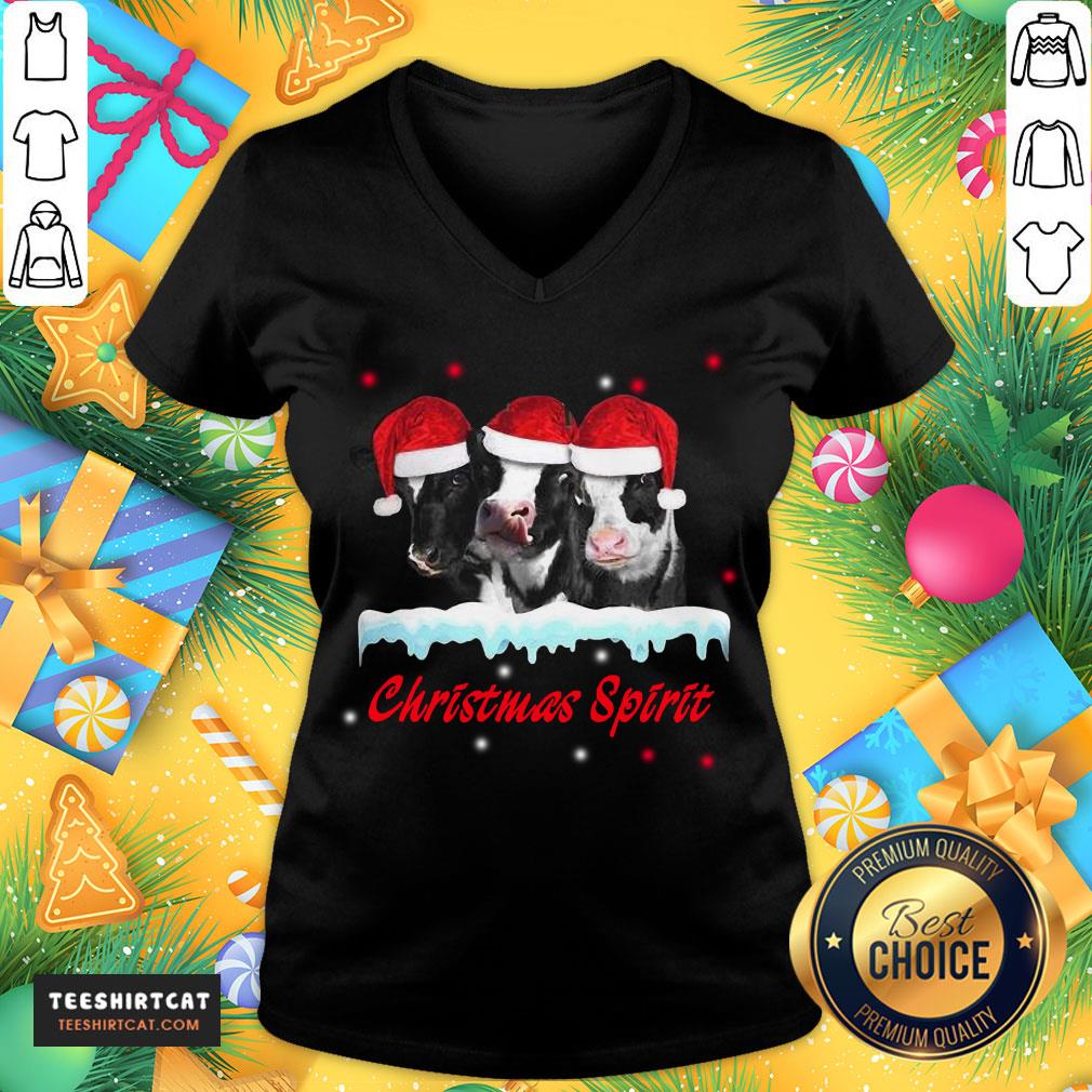 Nice Santa Cows Christmas Spirit Shirt