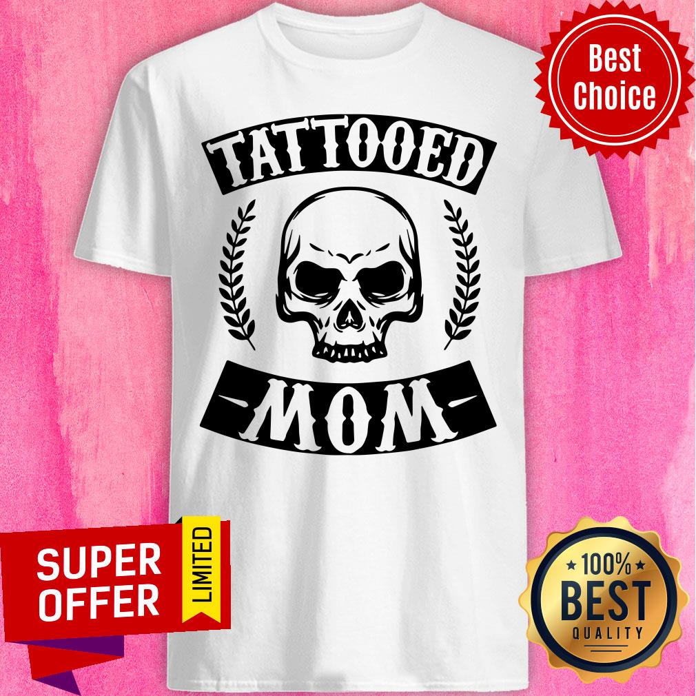 Nice Tattooed Mom Skull Artist Christmas Shirt