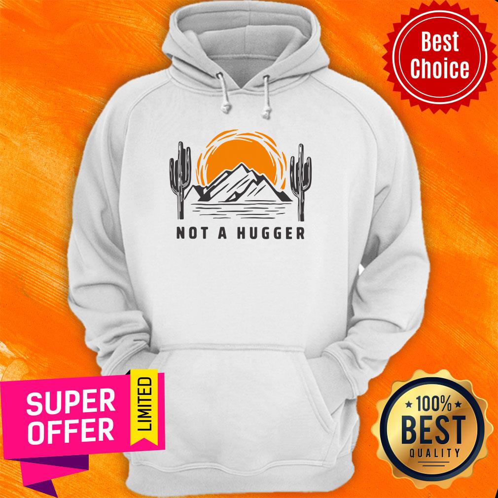 Official Cactus Not A Hugger Cactus Introvert Vintage Sunset Shirt