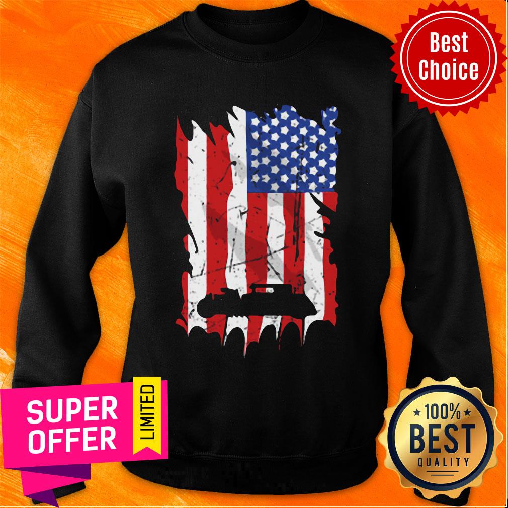 Official Car Guy American Flag Big Block Street Rod Shirt