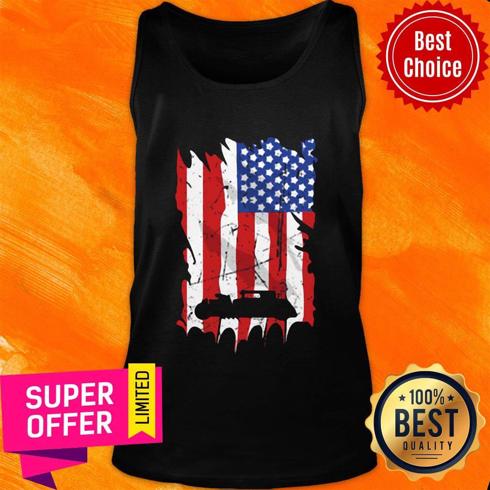 Official Car Guy American Flag Big Block Street Rod Shirt