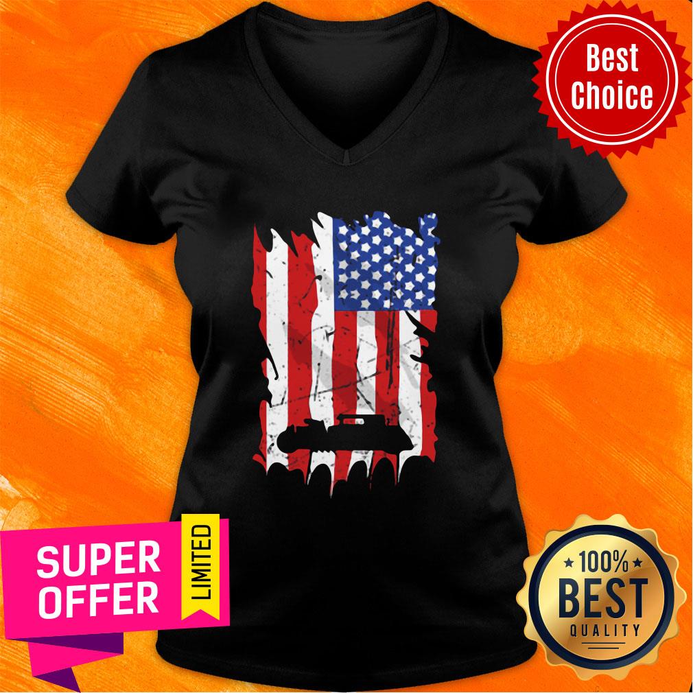 Official Car Guy American Flag Big Block Street Rod Shirt