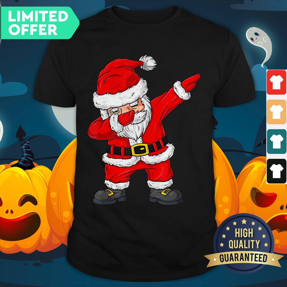 Official Christmas Dabbing Santa Claus Boys Girls Kids Xmas Shirt