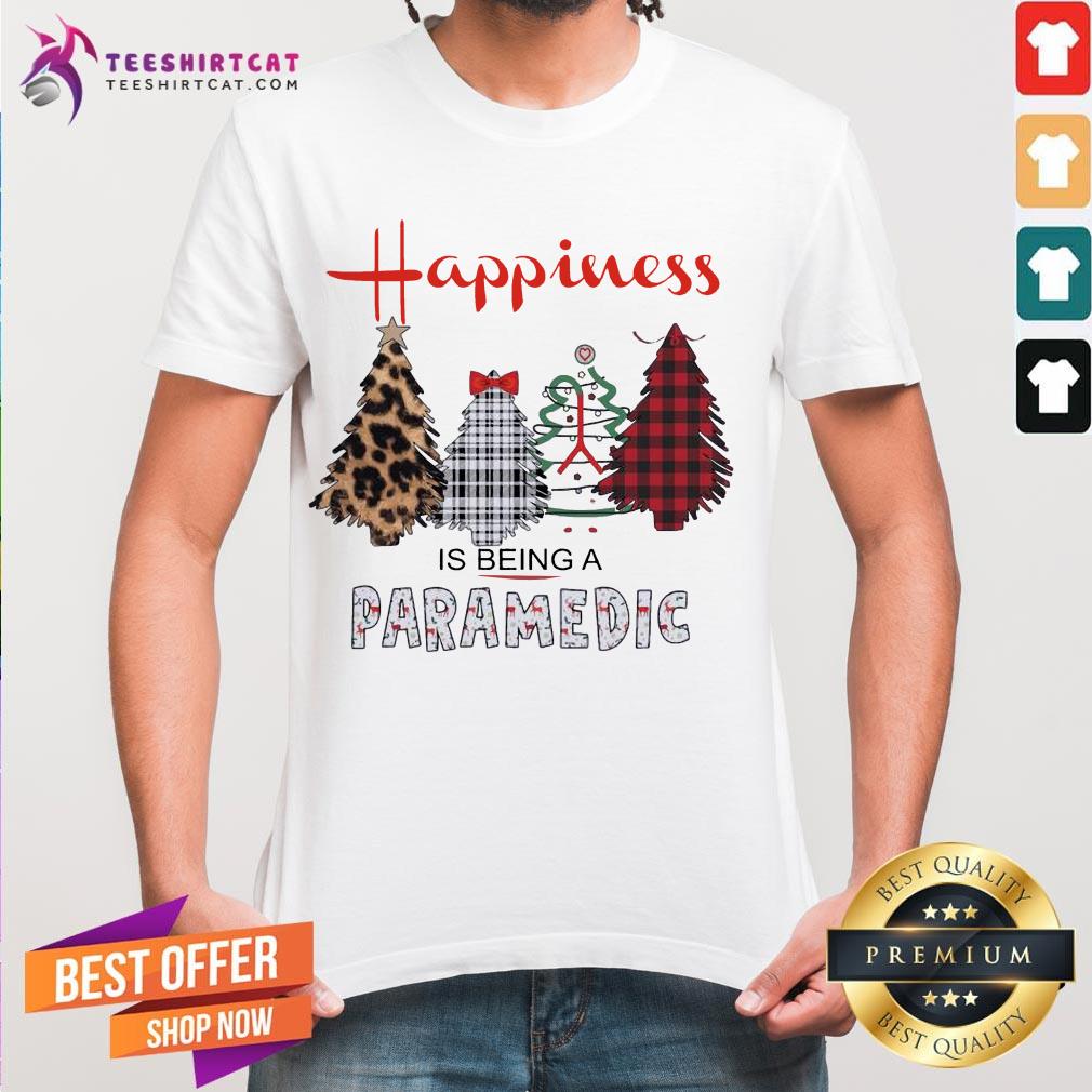 Official Christmas Tree Happiness Is Being A Paramedic Shirt