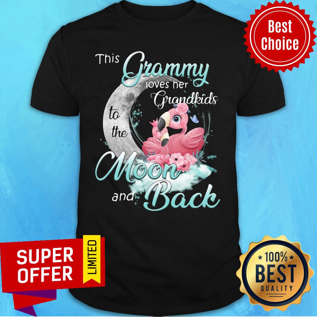 Official Flamingo This Grammy Loves Her Grandkids To The Moon And Back Shirt