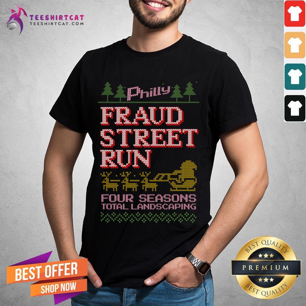Official Fraud Street Run Ugly Christmas Sweater Fraud Street Run T-Shirt