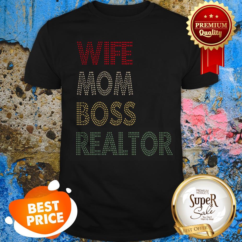 Official Glitter Wife Mom Boss Realtor Vintage Shirt