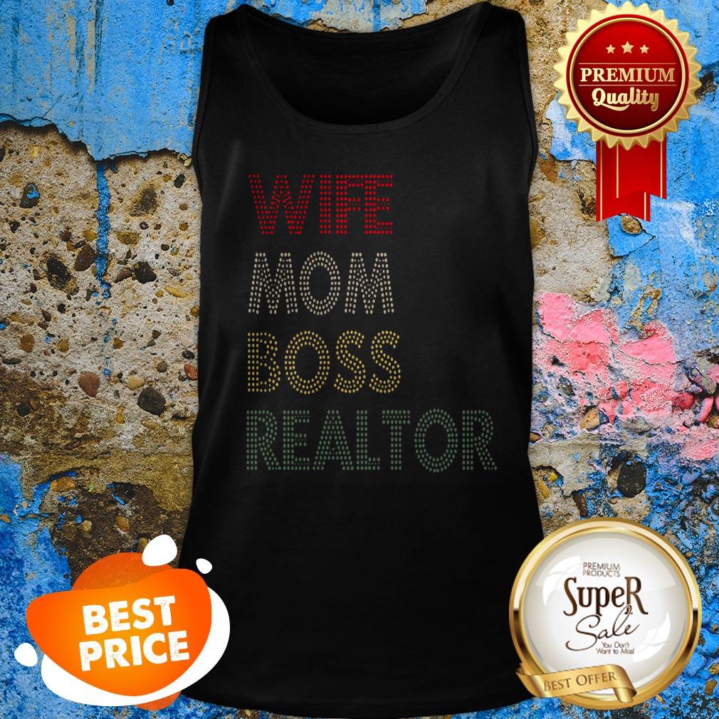 Official Glitter Wife Mom Boss Realtor Vintage Shirt