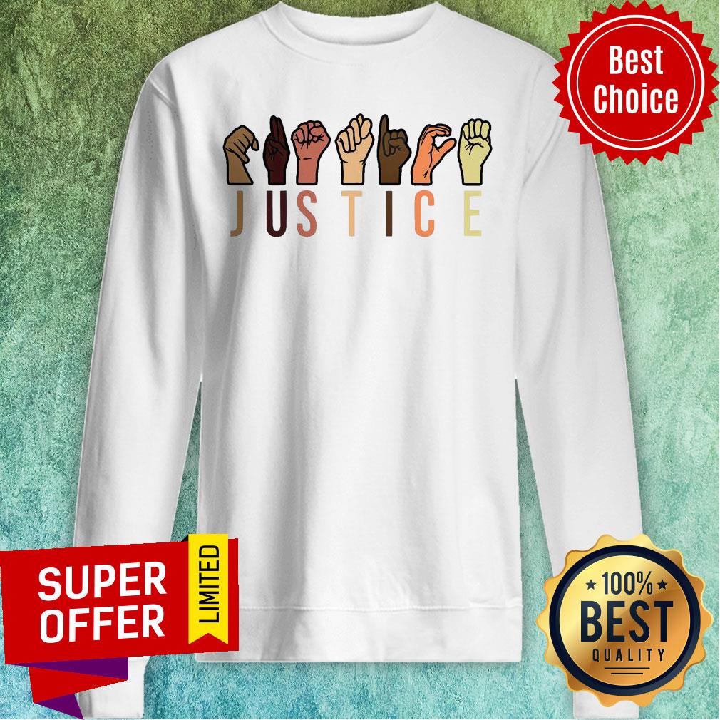 Official Hands Sign Language Justice Reusable Shirt
