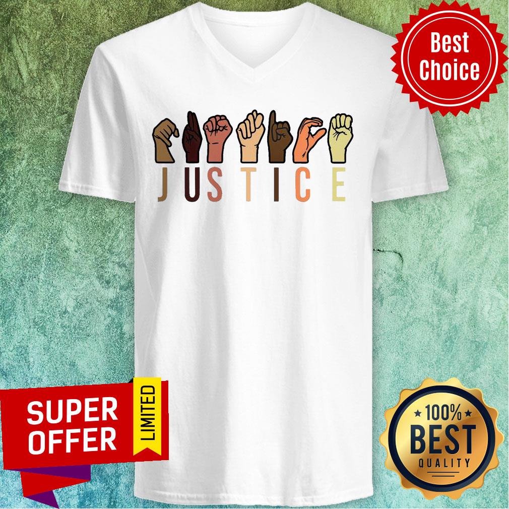Official Hands Sign Language Justice Reusable Shirt