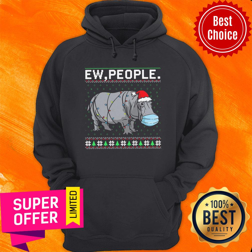 Official Hippopotamus Ew People Ugly Christmas Shirt