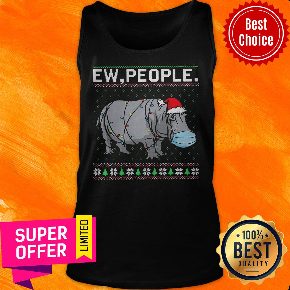 Official Hippopotamus Ew People Ugly Christmas Shirt