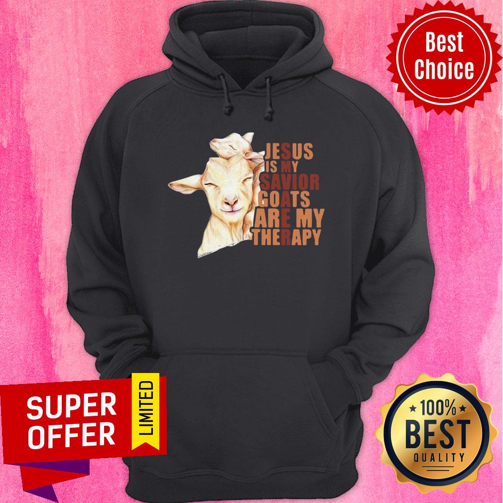 Official Jesus Is My Savior Goats Are My Therapy Shirt