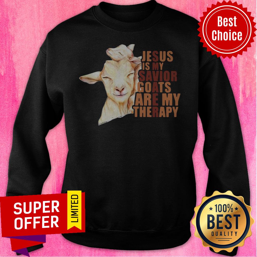 Official Jesus Is My Savior Goats Are My Therapy Shirt