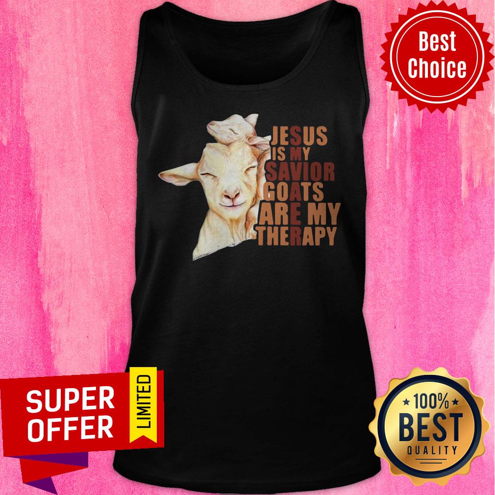 Official Jesus Is My Savior Goats Are My Therapy Shirt